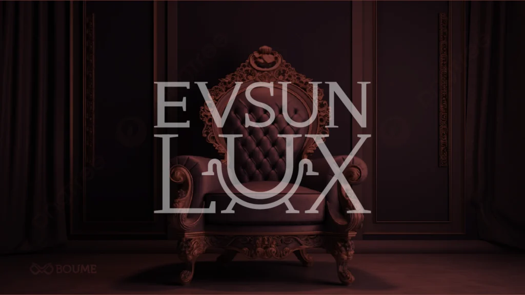 لوگوتایپ انگلیسی evsunlux برند مبلمان اوسان لوکس