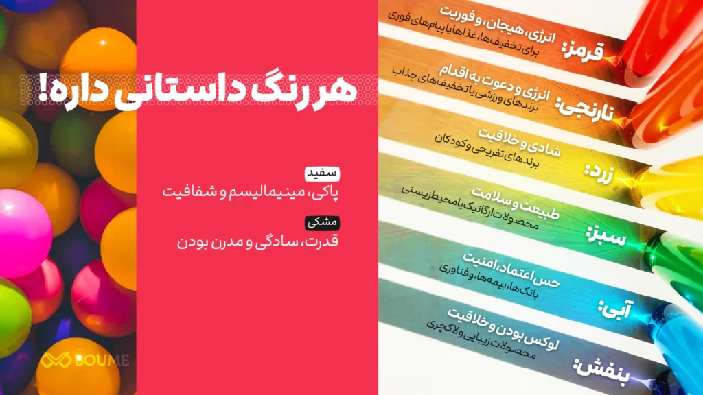 روانشناسی رنگ در طراحی لوگو | انتخاب رنگ مناسب برای برند